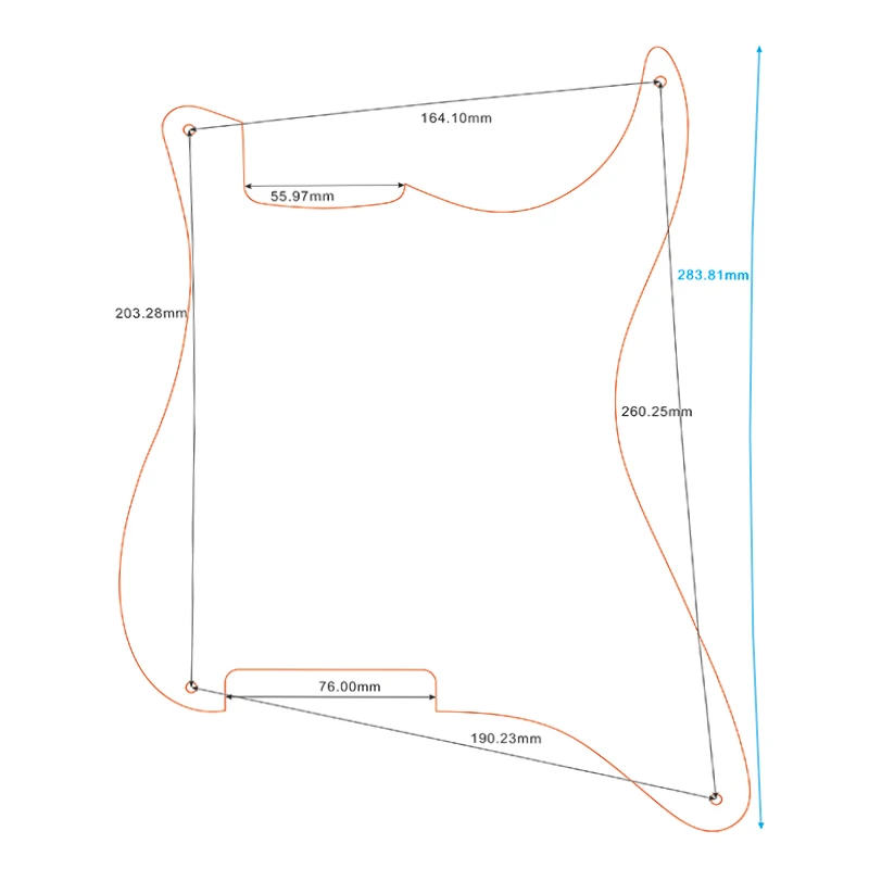 Feiman Custom Guitar Parts 4 Holes Pickguard Blanks Material With Real Aluminum Foil Shield For Strat Style Guitar Strat Custom
