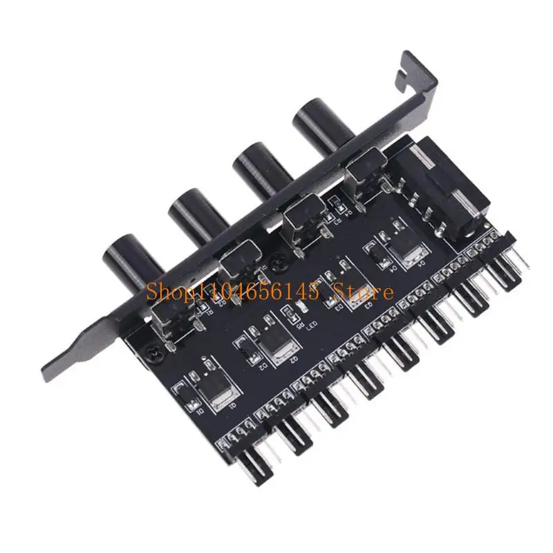 

652F 4-контактный ШИМ-разветвитель охладителя 12 В Блок питания Контроллер скорости охлаждающего вентилятора