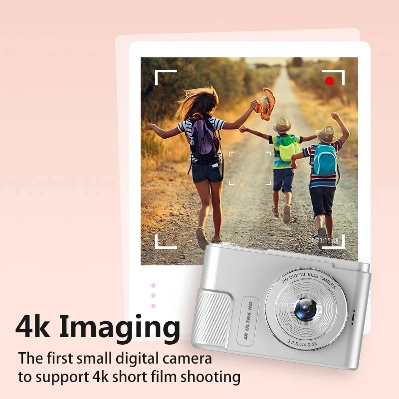 Digital Camera 2.4 inch Children Camera for Kids Video Camera 8x Zoom Compact Cameras 4K 44MP Cameras for Beginner Photography