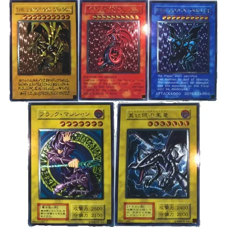 OCG Yu-Gi-Oh!! بطاقة تجميع فلاش خشنة بالعين الحمراء للساحر الأسود للأطفال ، لعبة بطاقة هزلية ، هدايا الاحتفال ، 6 ، 7 ، DIY ، 53