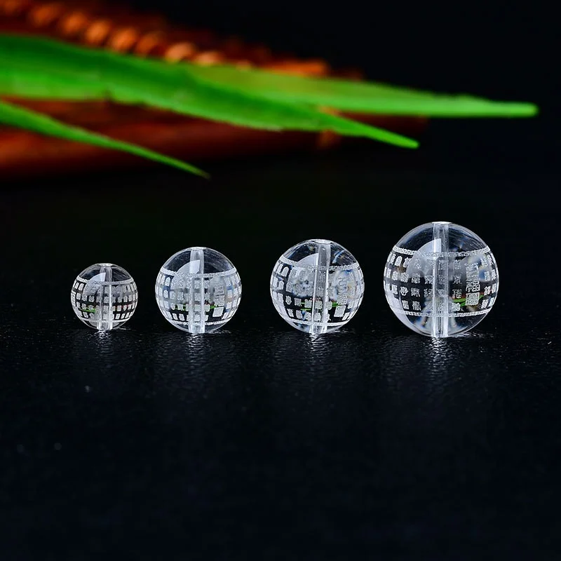 5A Natural White Quartz Hundred Blessings Buddha Quartz Crystal Single Bead DIY Jewelry