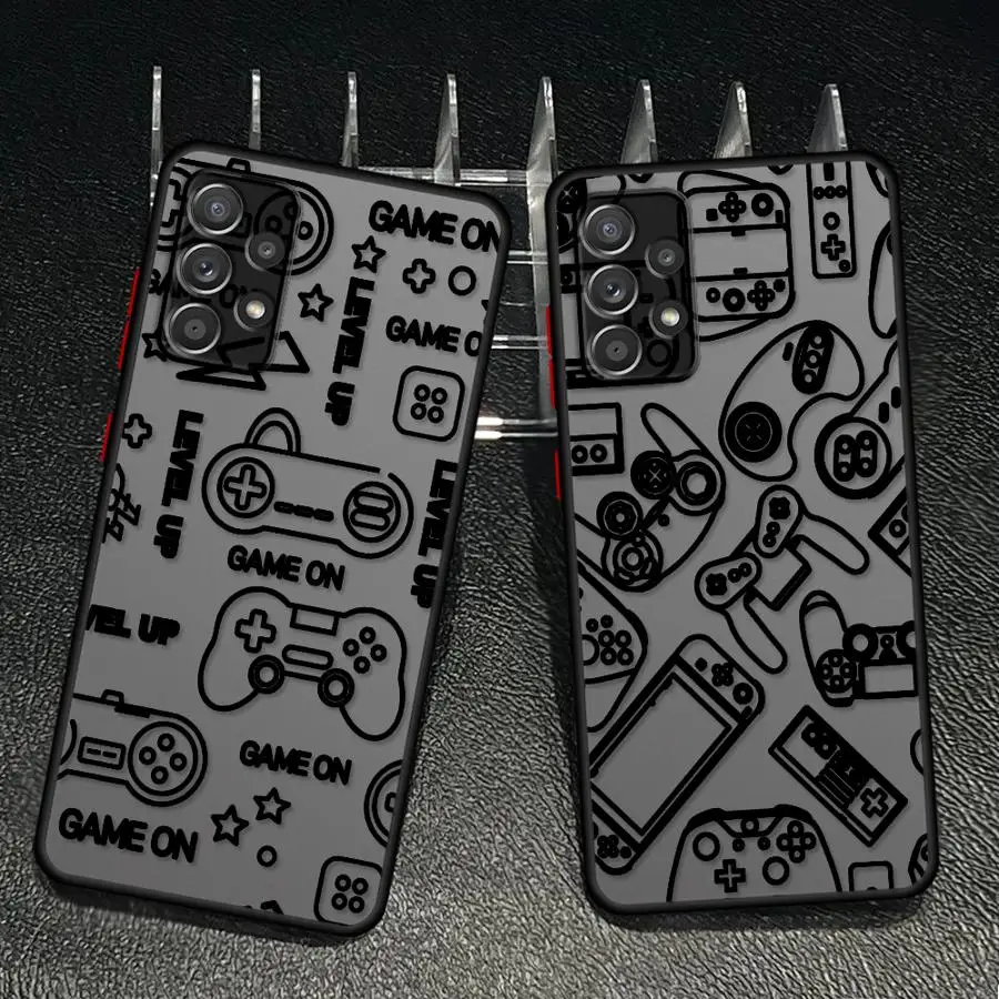 Phone Cover Case for Samsung Galaxy A54 A56 A55 A53 A73 A33 A16 A15 A52S A72 A14 A23 A34 A36 A35 A17 A52 Game Console Lines