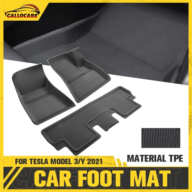 New Foot Pad Inner Parts For Tesla 3/Y Car XPE Driving Position Back Row Waterproof Wear Resisting Non Slip Non Toxic Surrounded