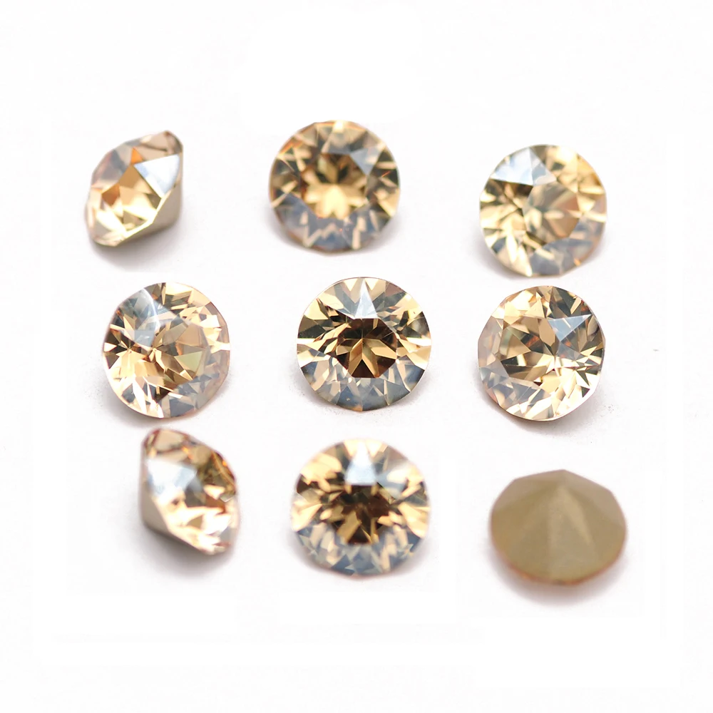 Golden Shadow Round Fancy Rhinestones