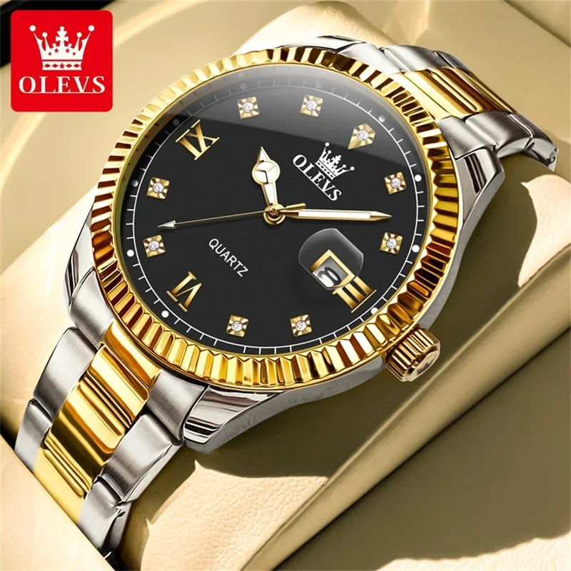 Olevs 3623 watches men top classics fashion quartz wristwatch male waterproof luminous Reloj Hombre