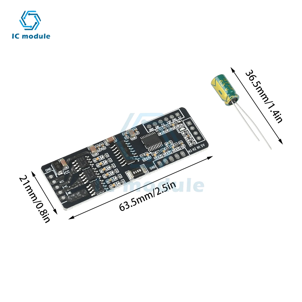 BLDC Three-Phase Brushless DC Motor Driver Board Low-Power Hall-Effect Sensor DC 7-40V 4A  Speed Controller Driver
