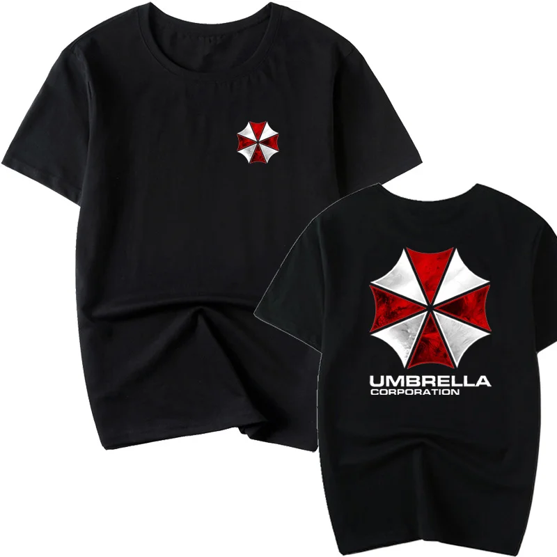 New Sale Ambrera Logo Round-neck Men's Resident Evil Half-sleeved T-shirt Umbrella Company Summer Short-sleeved Clothing