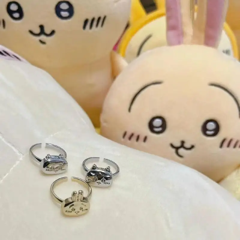 

New Kawaii Anime Chiikawas Ring Open Adjustable Size Student Jewelry Cartoon Cute Birthday Gifts Girlfriend Gifts Toys For Girls