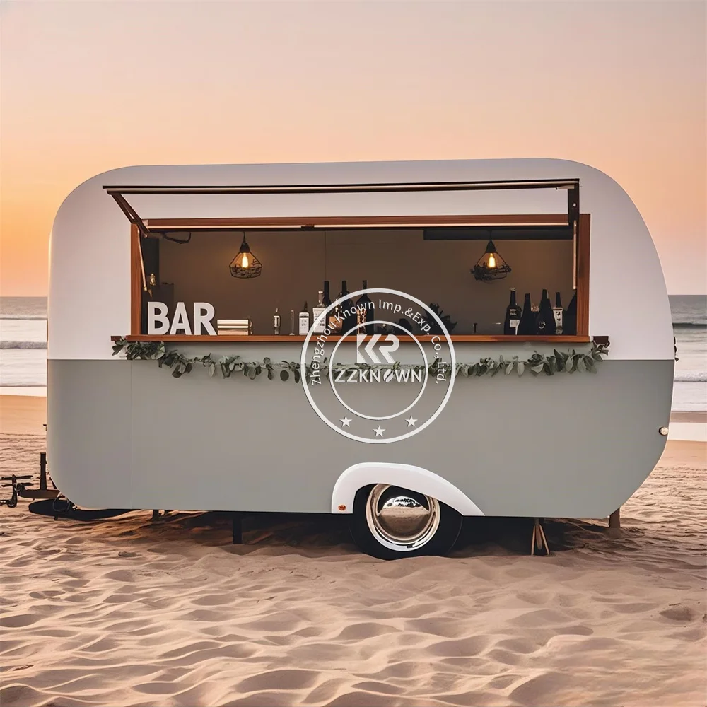 Carro móvil para venda de helados, remolque, Bar móvil, cerveza, camión de Catering personalizado para perros calientes, remolque de camión de comida de concesión a la venta