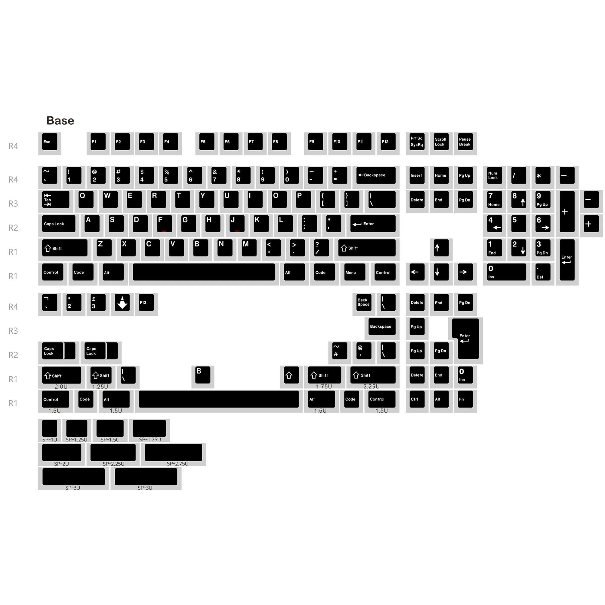 Imagem -04 - Jkdk Estúdio Wob-cereja Perfil Dye Sub Keycap Grupo Plástico Pbt Preto 61 68 84 87 104 Cereja mx Switch Teclado Mecânico