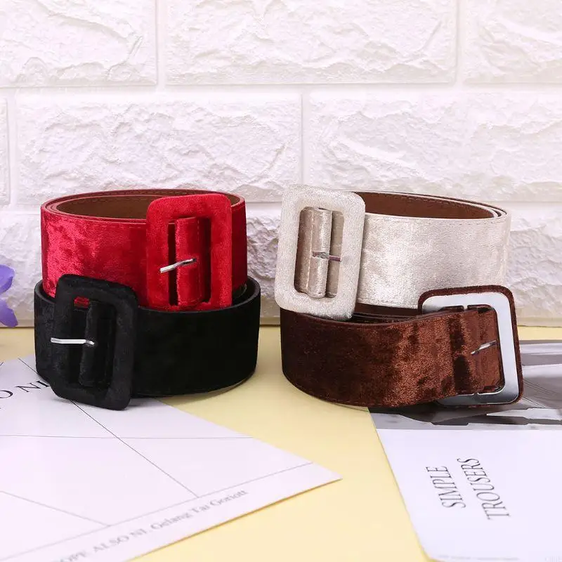 C9GE New Design Fashion Wide Belt Female Dress Belts Decorate Waistband Belt