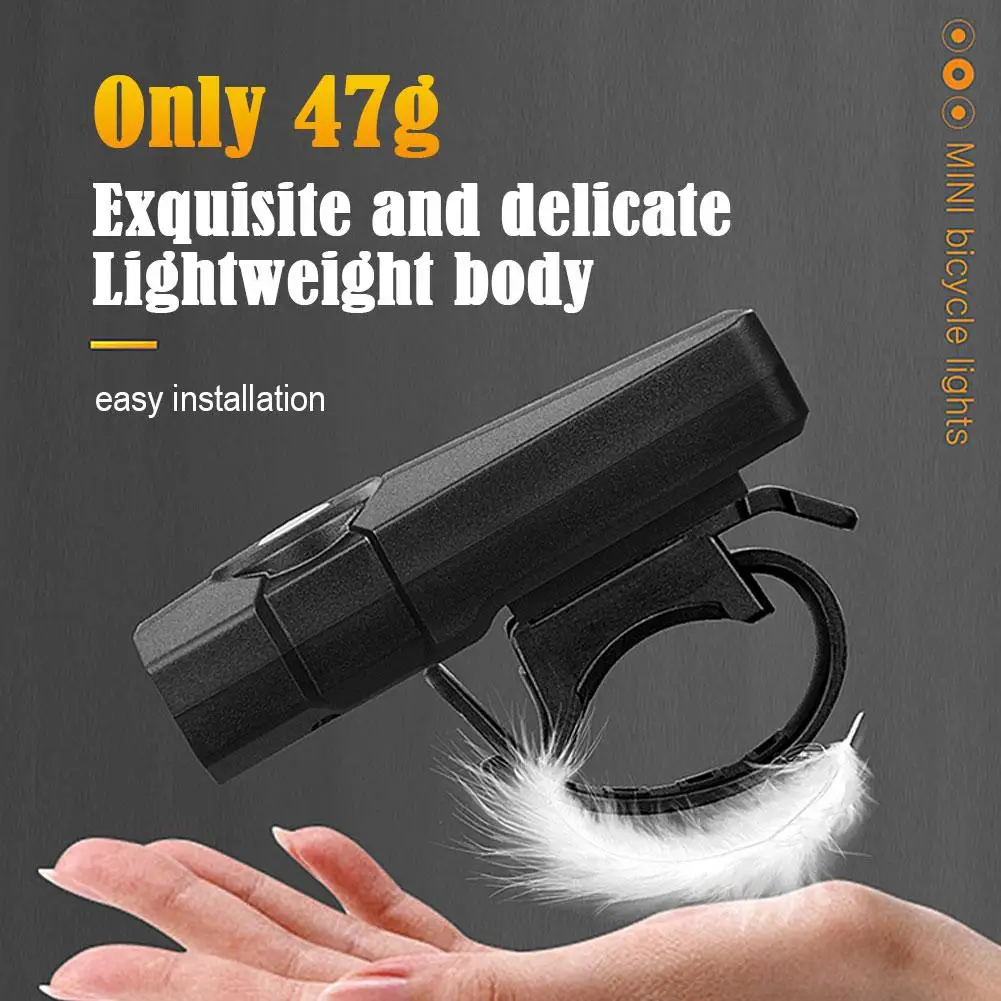 الدراجة الخفيفة USB قابلة للشحن الدراجة العلوي السوبر مشرق مصباح يدوي الضوء الخلفي والأمامي أضواء خلفية H7Q2