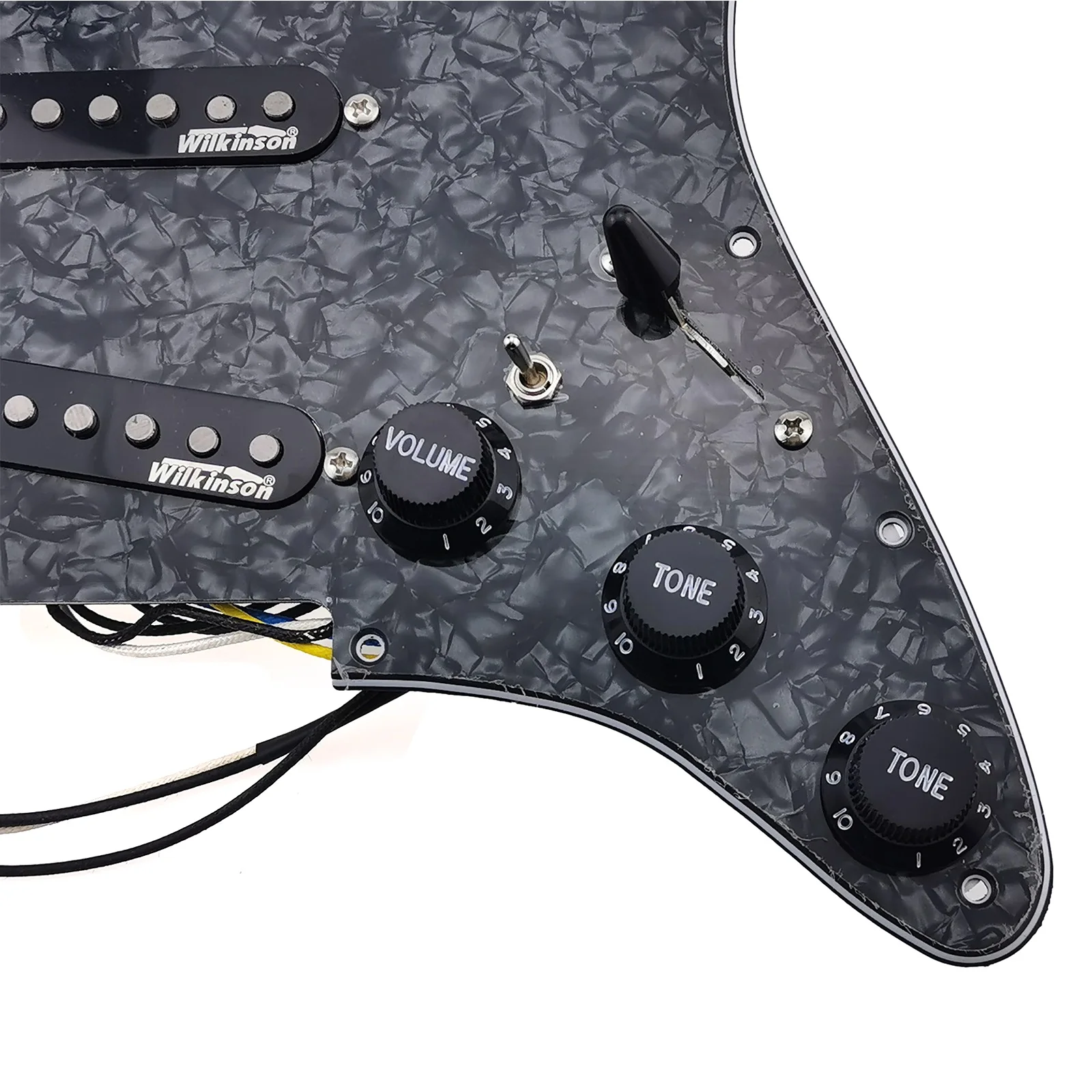 - Guitar 7-Way type fully loaded Prewired Pickguard Wilkinson SSS Ainico 5 Single coil Pickups Set guitar parts