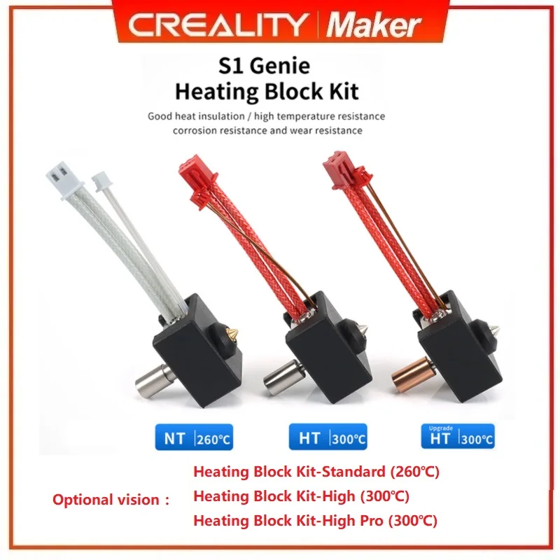 CREALITY High 300℃/Standard 260℃ Temperature Pro Heating Block Kit for Ender-3 S1 CR-10 Smart Pro Printer With Sprite Extruder