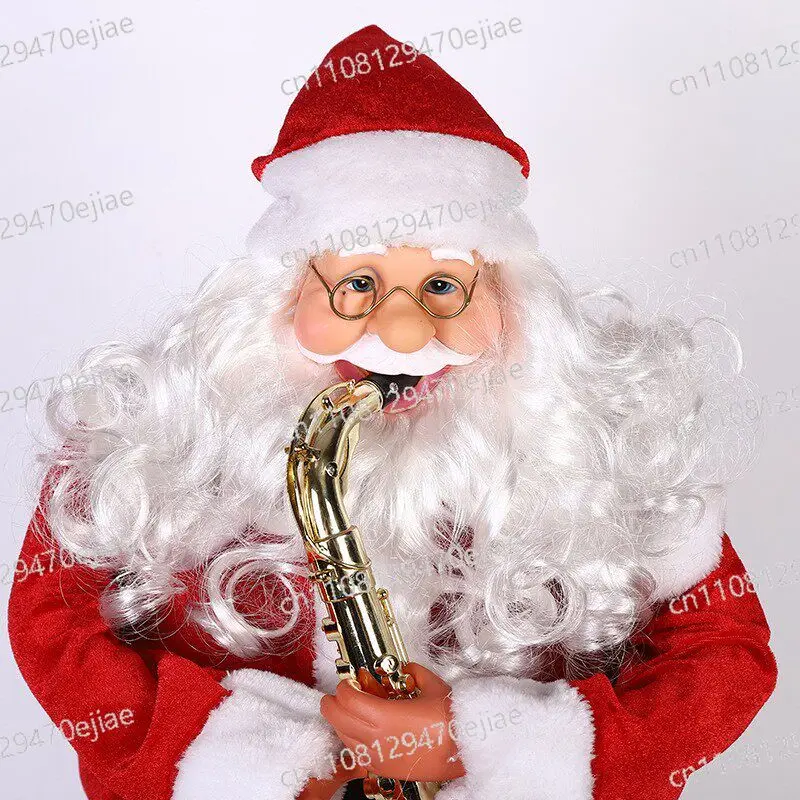 Santa Claus Decorative Ornament Christmas Electric Welcome Claus Christmas Music Electric Swing