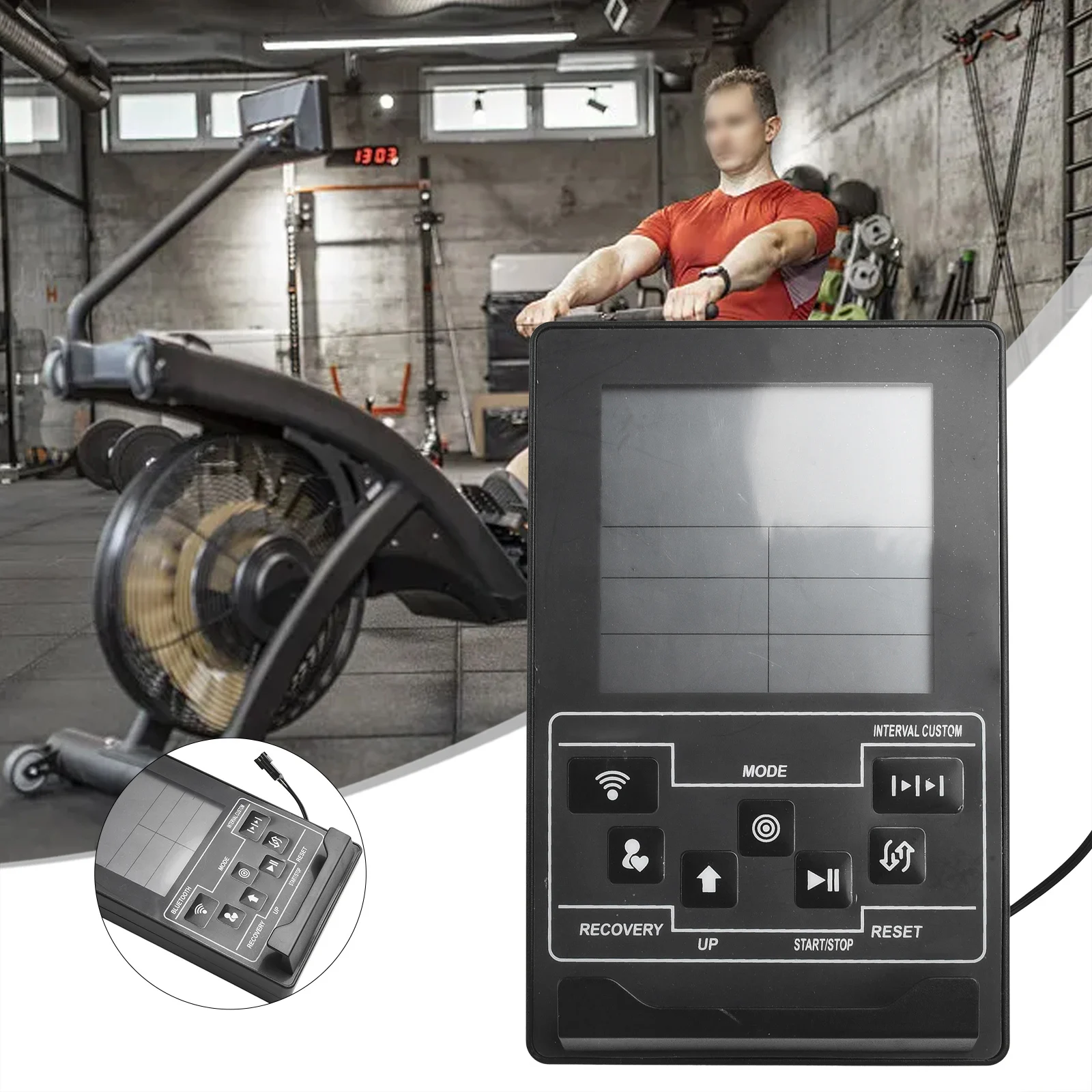 

High Quality Rowing Outdoor Sports Rowing Machine Meter Counter Versatile Parts Plastic 172*110*35mm Accessories