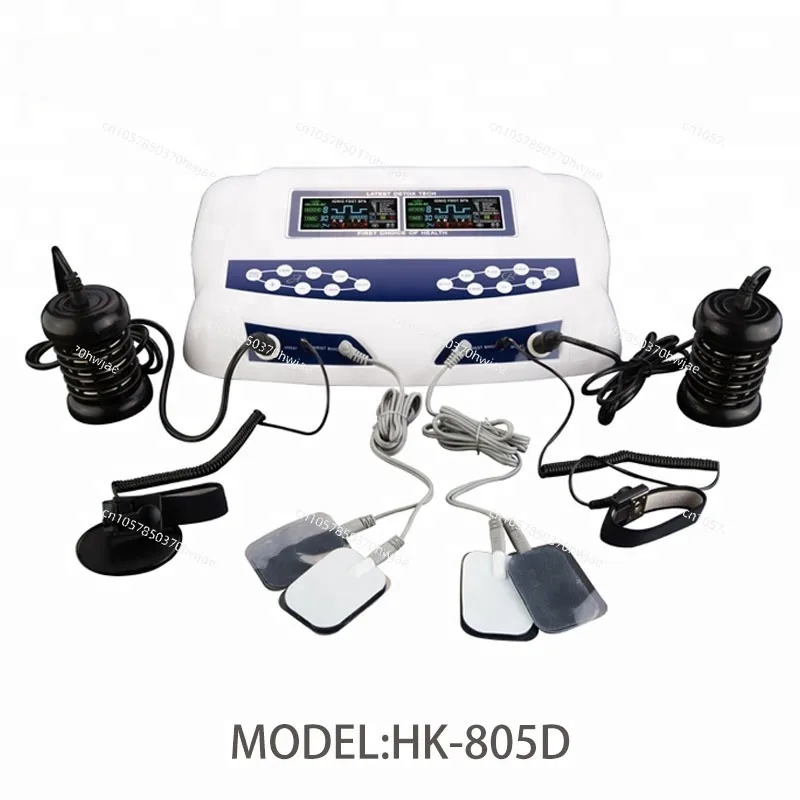 HK-805D Dual Ionic Foot Detox Spa Bath LCD Machine & FIR Belts 8 Modes Ion Cleanse