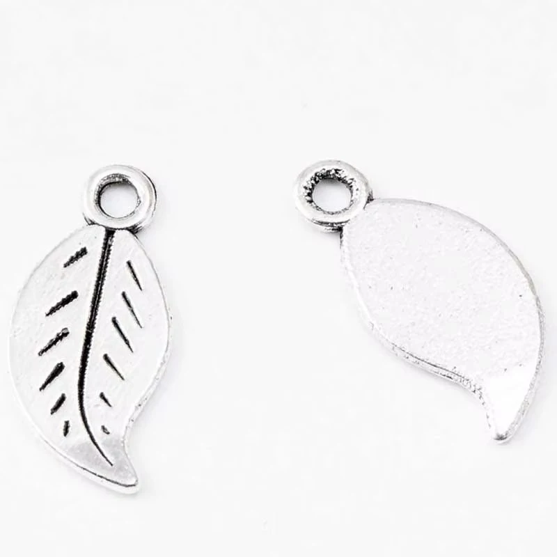 300pcs 15*7MM ZAKKA Grocery Creative Vintage Plant Element Leaf Charm Handmade DIY, Bronze Popular Necklace Jewelry Pendant