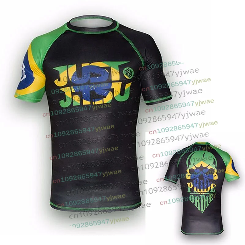 2026 Herren Brazilian Jiu Jitsu T-Shirt Grappling Kurzarm Sport-Top Fitness Gym Training Schnelltrocknende Sportbekleidung Lässige Strand-T-Shirts – Detail 14