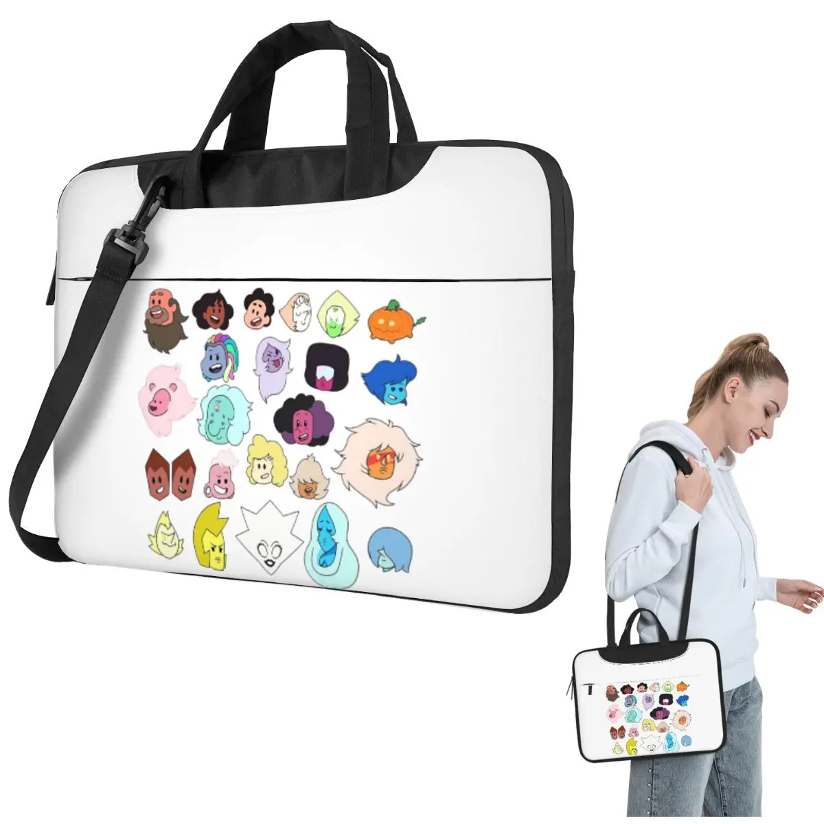 

Steven Universe Heads Crossbody Laptop Bag Case Computer Bag 13 14 15.6 Inch Notebook Pouch for Macbook Pro