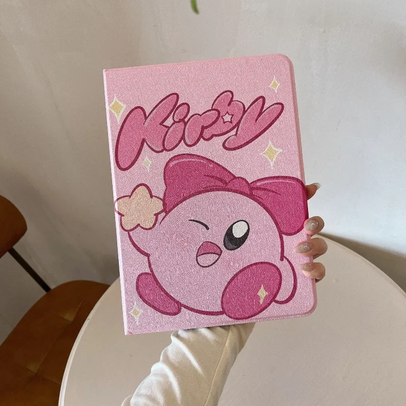 حافظة كاواي كيربي على شكل كتاب لجهاز آي باد اللوحي حافظة آيباد 11th A16 11in Pro 12.9in غطاء مقاوم للصدمات 10th 9th 10.2in Mini4 5