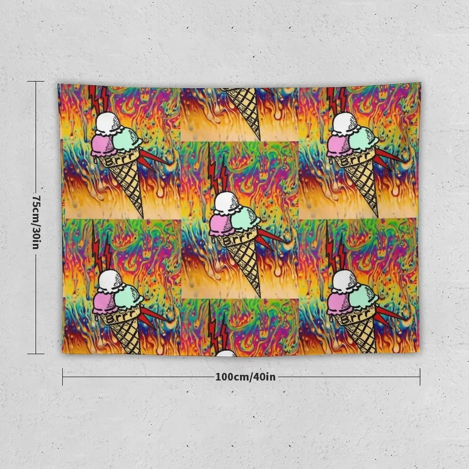 Brrrrrr Drippy Trippy Guwop Face Cone Tapestry Wall Art Home Decorations Tapestry