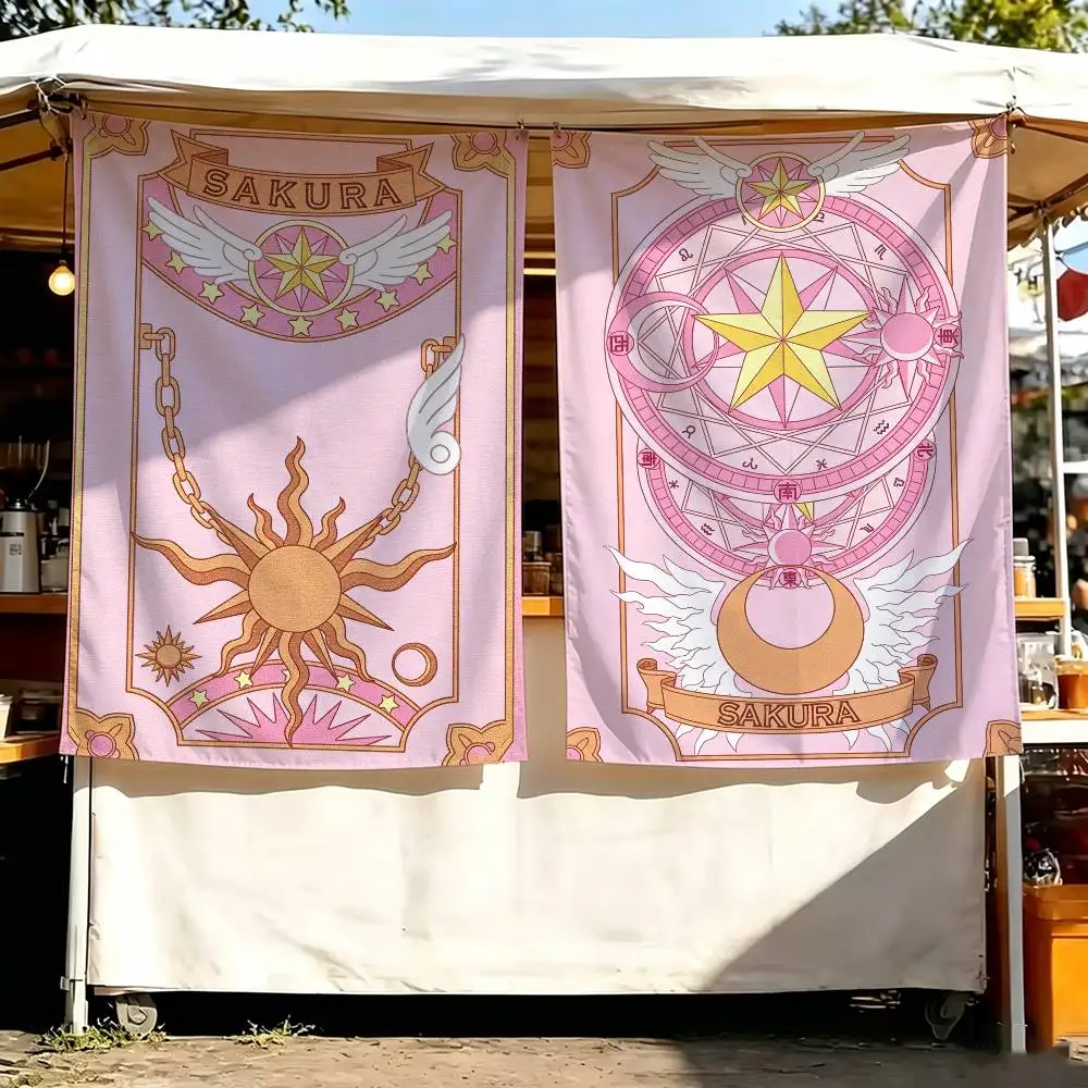 C-Cardcaptor S-Sakura Flags Wall Hanging Background Art Banner for Bedroom Home Outdoor Decor