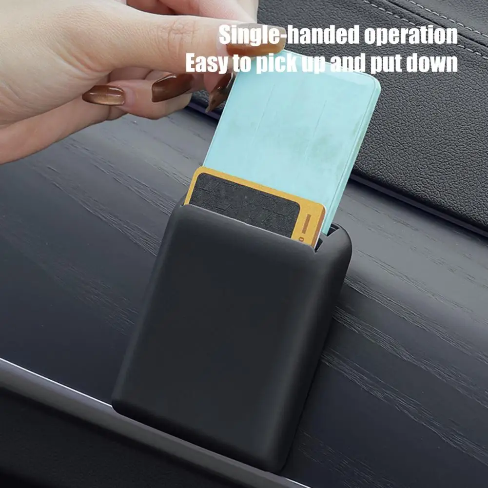 Highway Card Holder Card Storge Case, Car Seat Side Pocket Organizer, Mini Sticky Storage Bag for Auto Door Window Console, Vehi