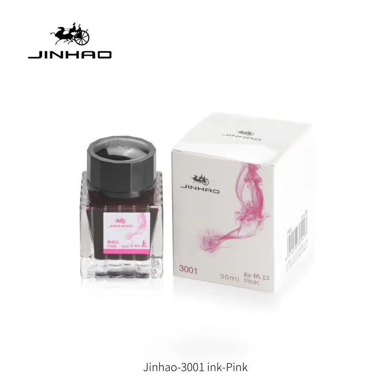 JINHAO 30 مللي قلم حبر الحبر غير الكربون خرطوشة الملء الزجاج المعبأة في زجاجات قلم حبر الحبر القرطاسية مكتب اللوازم المدرسية