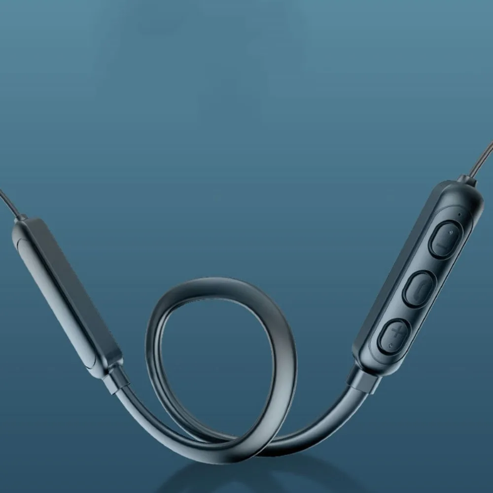 Earphone Olahraga Tali Leher Earphone Bluetooth 5.0 Bilateral dengan Mikrofon Headset Bluetooth Headphone Bluetooth Earphone Bluetooth