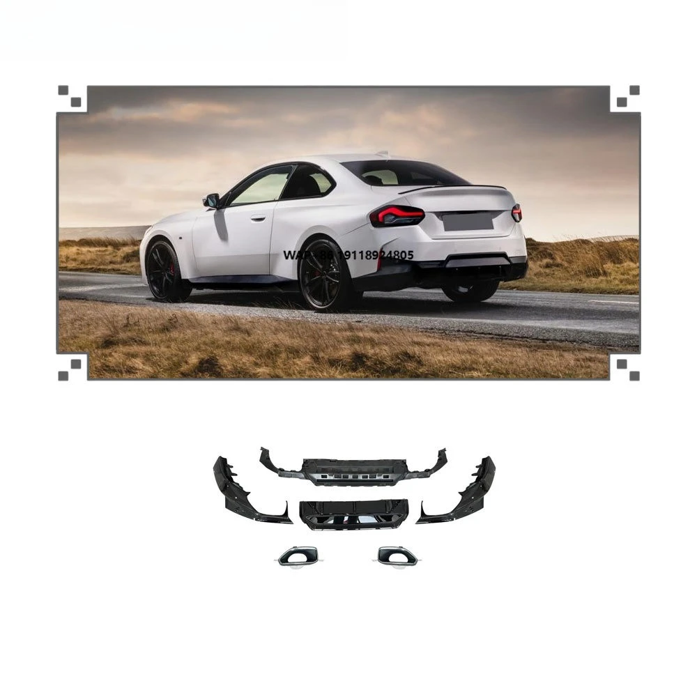 

Rear Bumper Diffuser with Tips Splitter Body Kit for 2 Series G42 M Tech 2022-2023