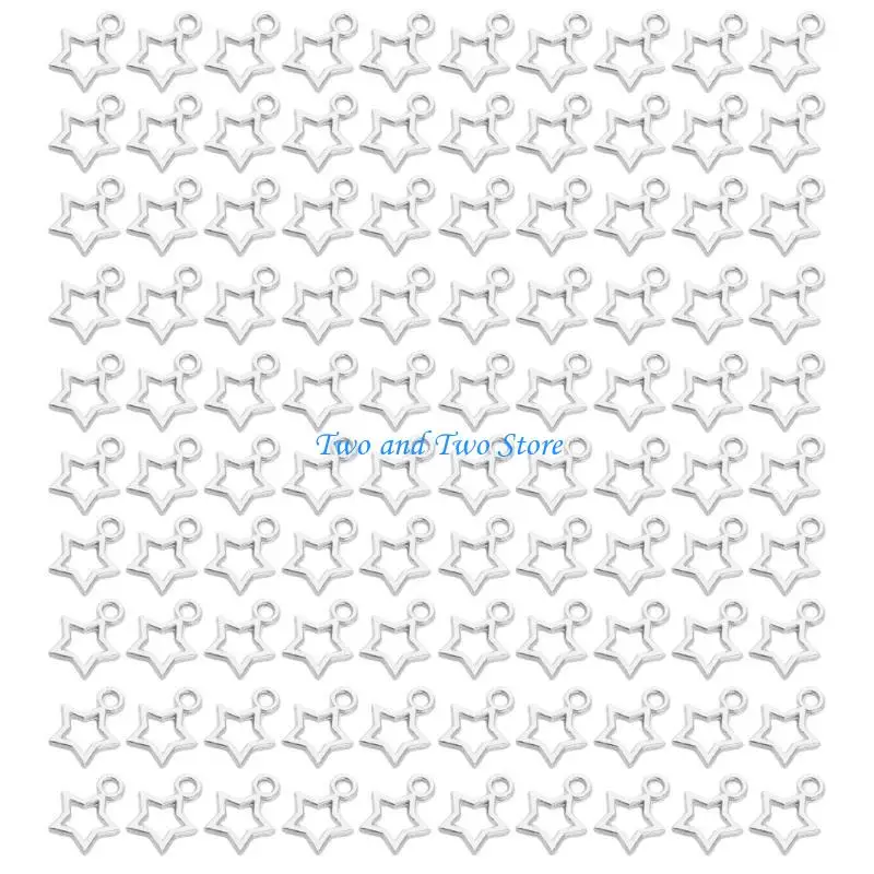 HX6F 100 قطعة سبائك المعلقات العلامات DIY بها بنفسك صنع المجوهرات القرط كليب المفاتيح الحرف