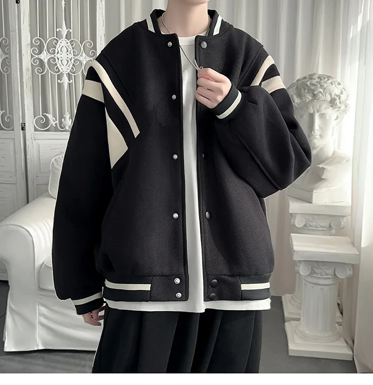 Giacche da baseball Donna di alta qualità Autunnoinverno Gorpcore Ballerino Collageato Scorrevole Velluto Prese d'aria Diagonale Anni 2000 Simbolo Danzante OL