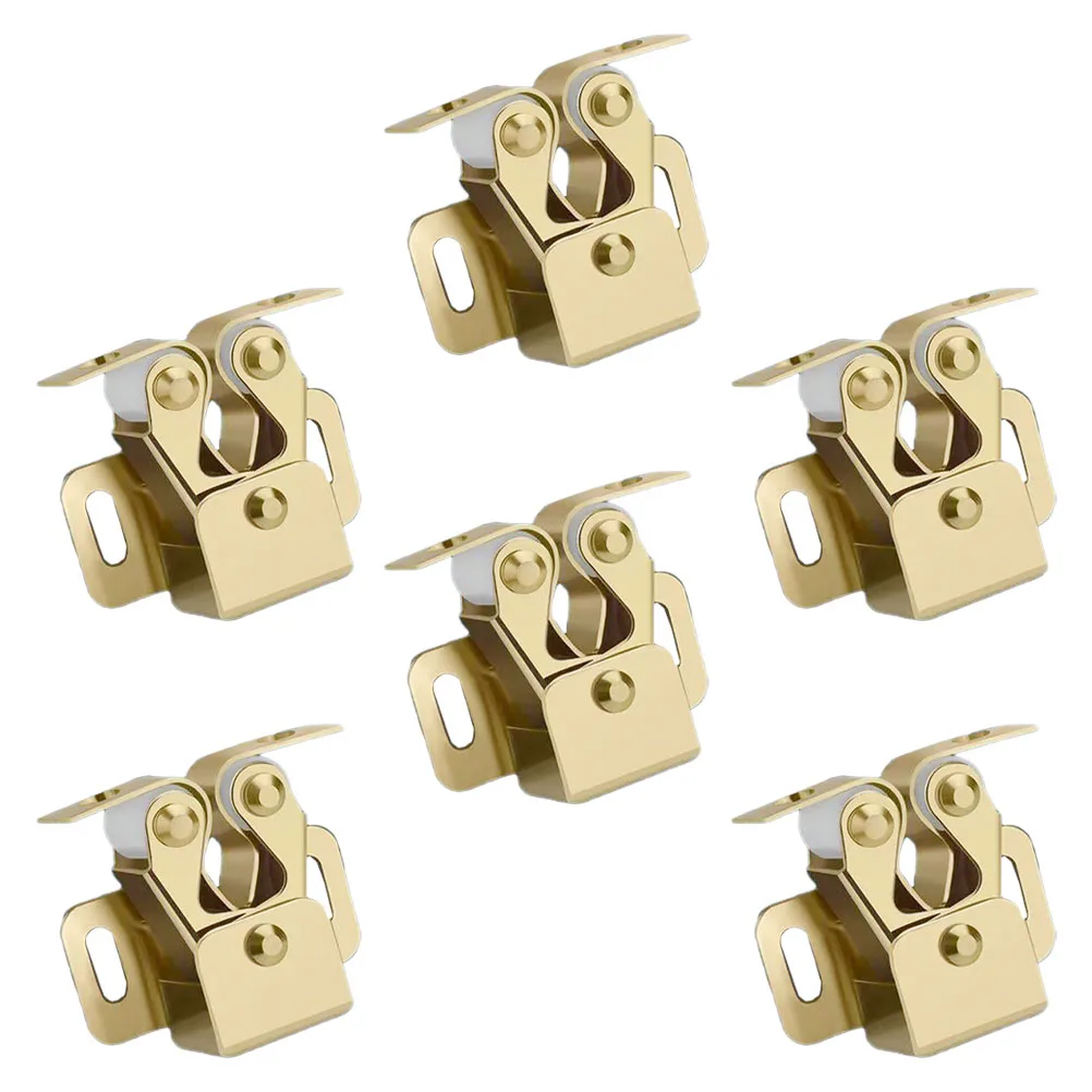 

6 Pcs Nickel Cabinet Door Ball Catch Latches Wardrobe Closet Kitchen Furniture Metal Roller Shutter Spring Hardware