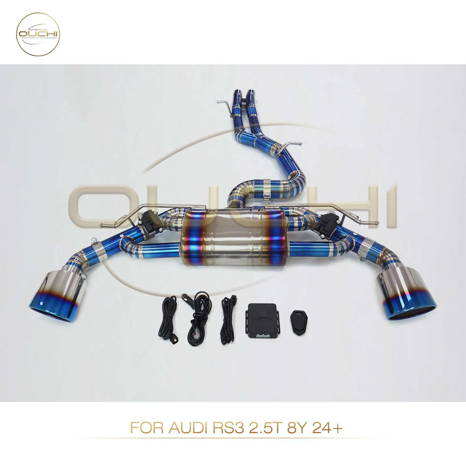 

OUCHI Factory Direct Sales Catback for AUDI RS3 2.5T 8Y 24+ TC4 Electronic Valves Exhaust Muffler Tips