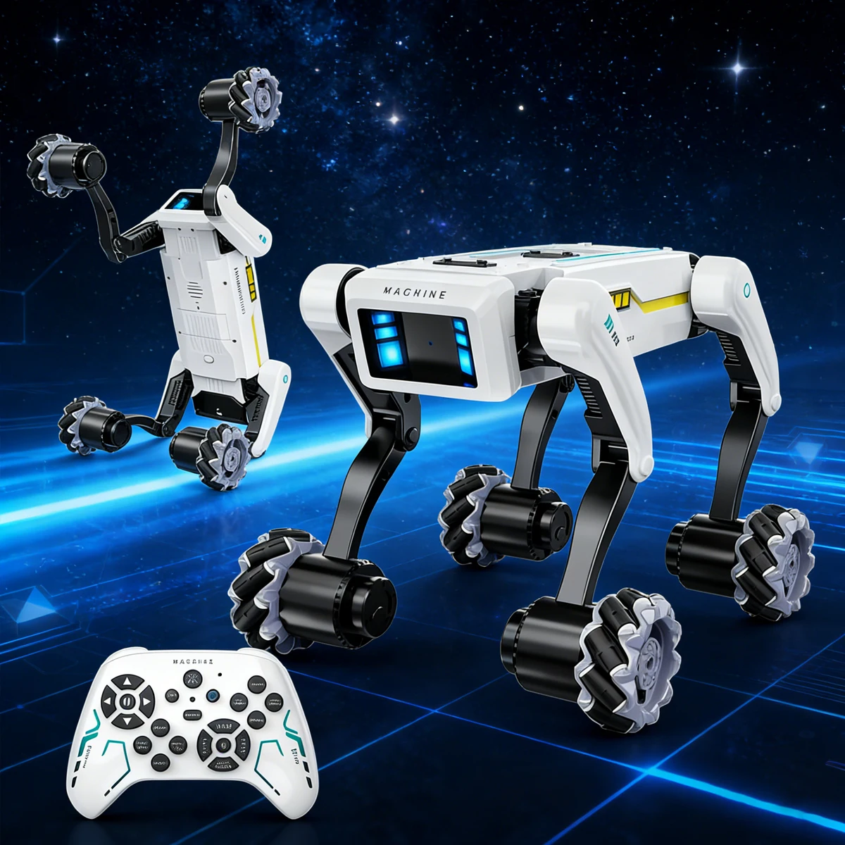 

Electric RC Intelligent Robot Dog With Clip & Shoot Multifunction RC Mechanical Dog Voice Programmable Moves Bionic Smart Robot