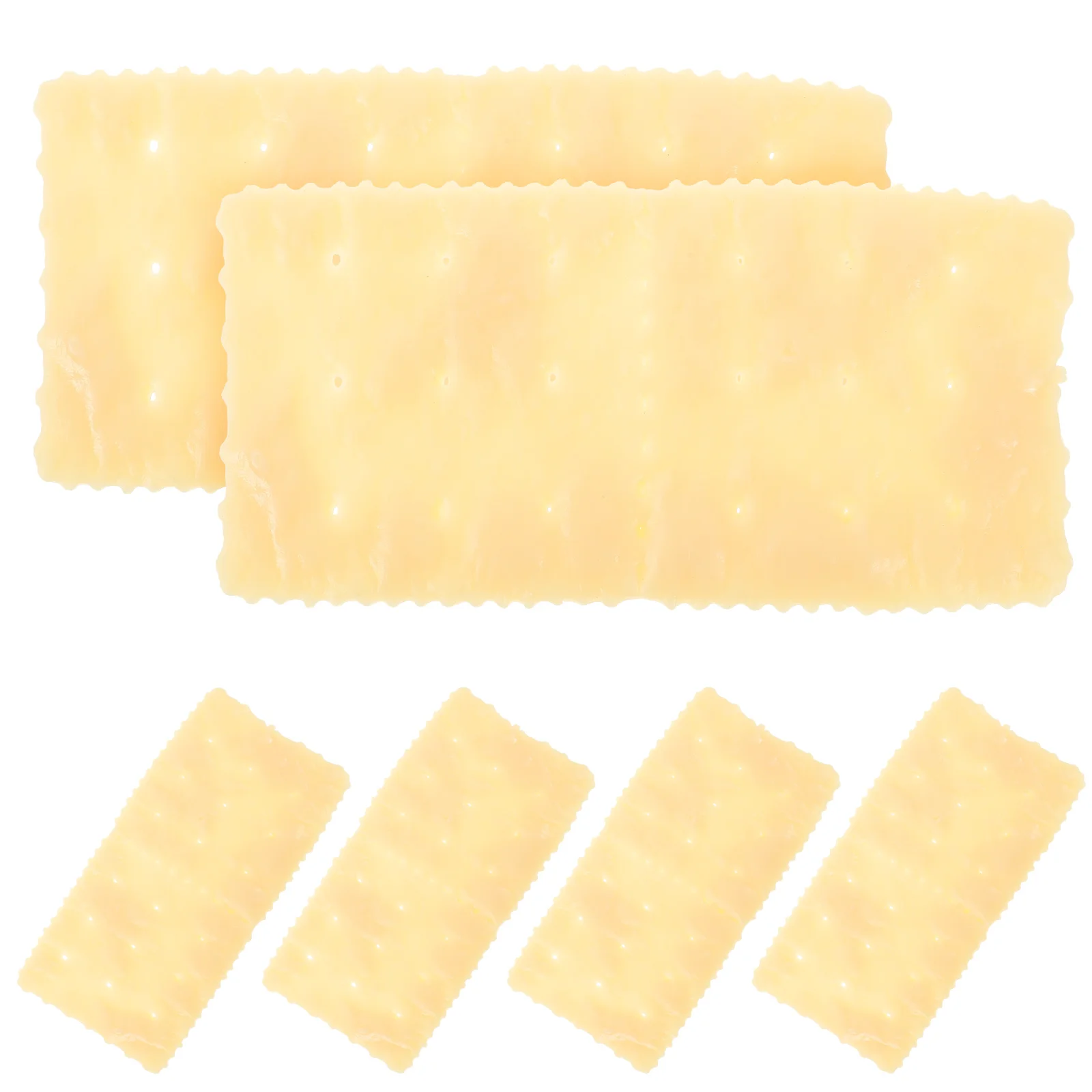 

6 Pcs Imitation Soda Crackers Biscuits Food Model Cookies Simulated Dessert Models