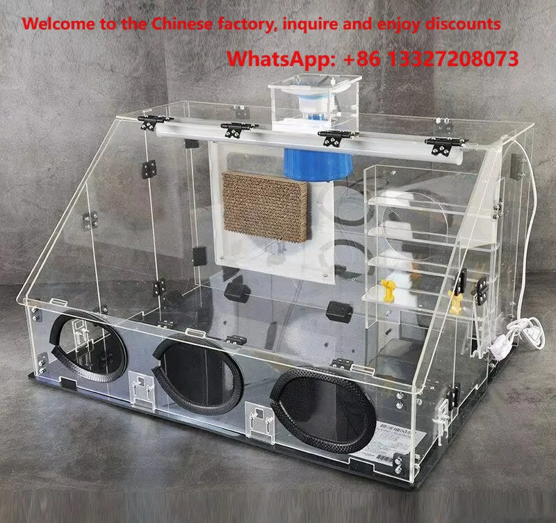Painting box Gundam figure handmade model coloring workbench, closed paint baking exhaust fan ventilation cabinet spraying box