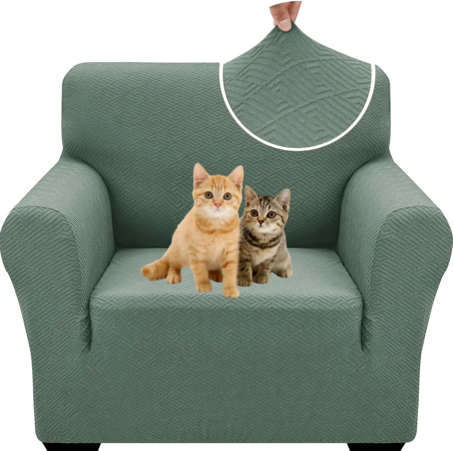 

New Stretch Armchair Covers 1 Piece Chair Slipcovers Chair Protector For Living Room Thi Soft Chair Cover With Elastic Bottom