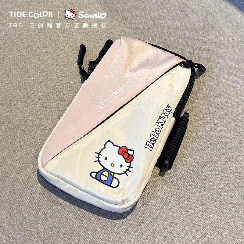 Hello Kitty Running กระเป๋าใส่โทรศัพท์มือถือสําหรับผู้หญิง Sanrio Cinnamoroll การ์ตูน My Melody Kuromi กีฬากลางแจ้งฟิตเนสกระเป๋าข้อมือ