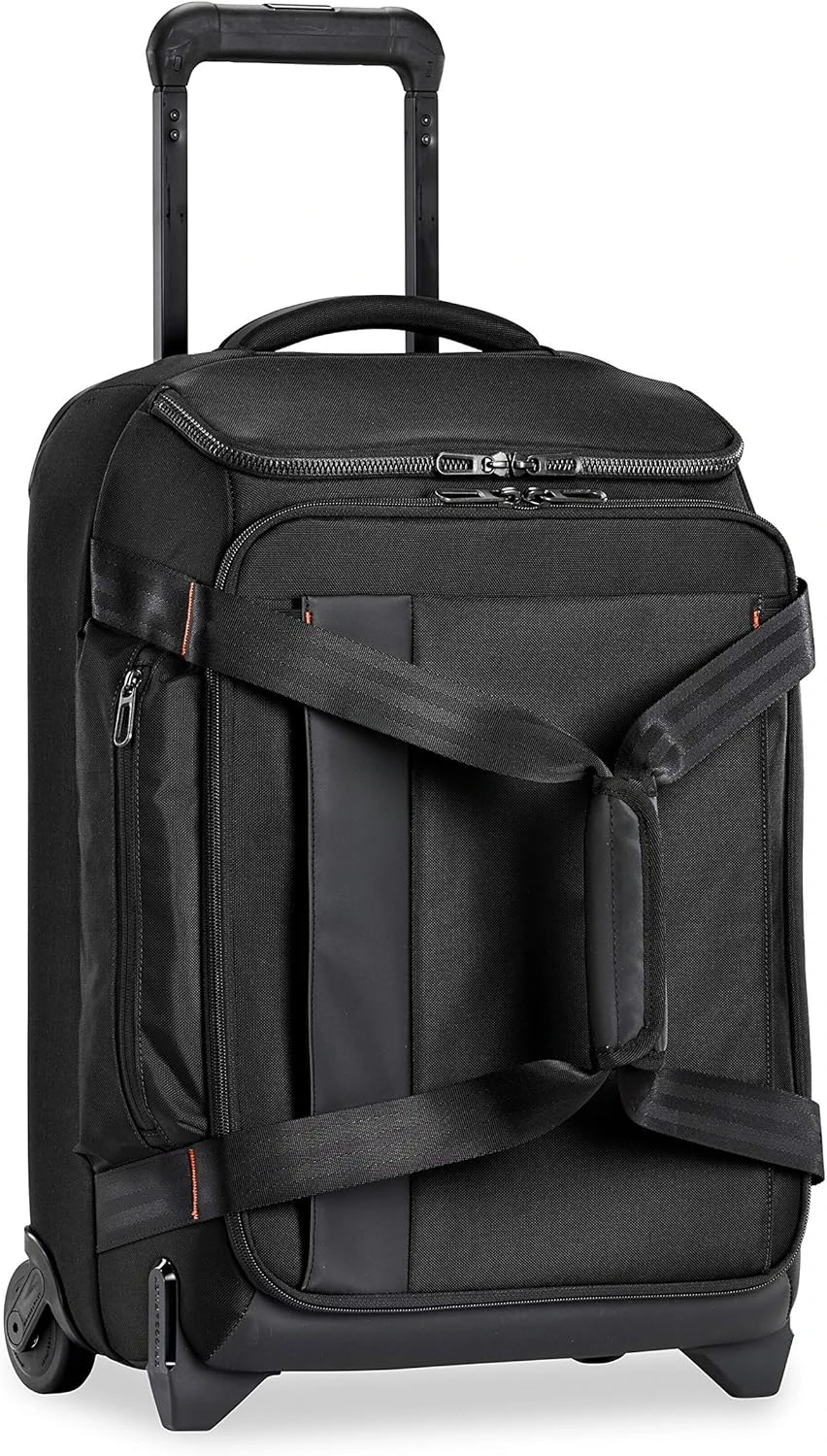 ZDX Upright Rolling Duffel Bag, Black, Carry-On 21-Inch