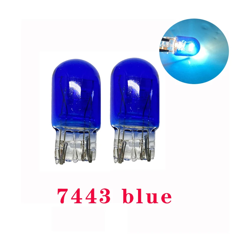 1/4/10pcs T20 7440 7443 WY21W W21W Halogen Bulbs 7443 W21/5W T20 Super Bright Backup Reversing Light For Car Signal Lamp 12V