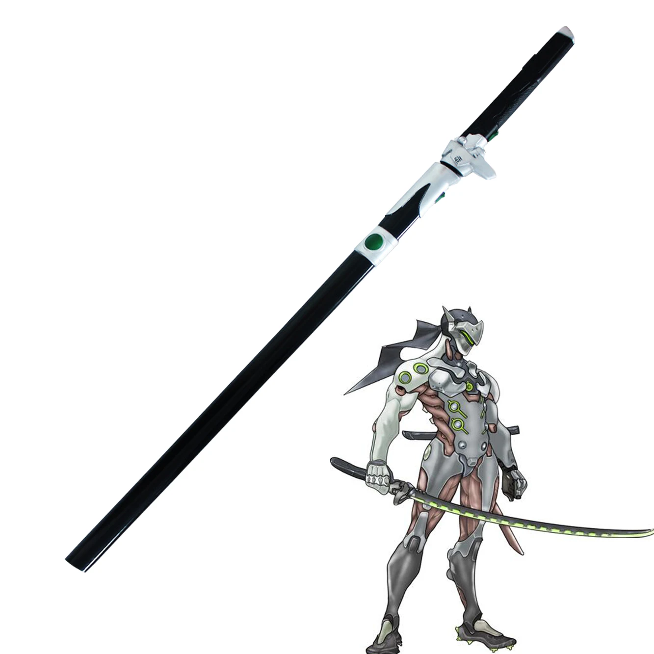 

Cosplay Overwatch Game Genji Evil Spirit Sheath Knife Shimada Genji Katana Role Play Game PU Weapon Model Toy Prop Sword 106cm