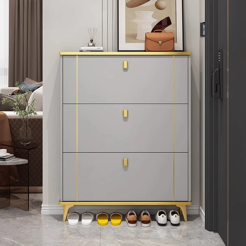 

Gray Gold Modern Indoor Entryway Shoes Rack Shoe Storage Dorm Cabinet Storage Organizer Space Saving Zapateros Home Furniture