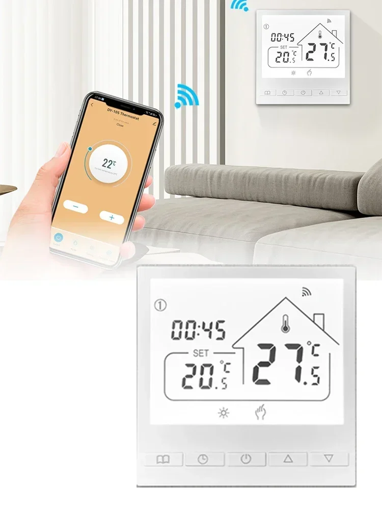 For Tuya Smart WiFi Floor Heating/Gas/Water Heating Temperature Controller For Tuya Smart Floor Heating Thermostat Panel Switch