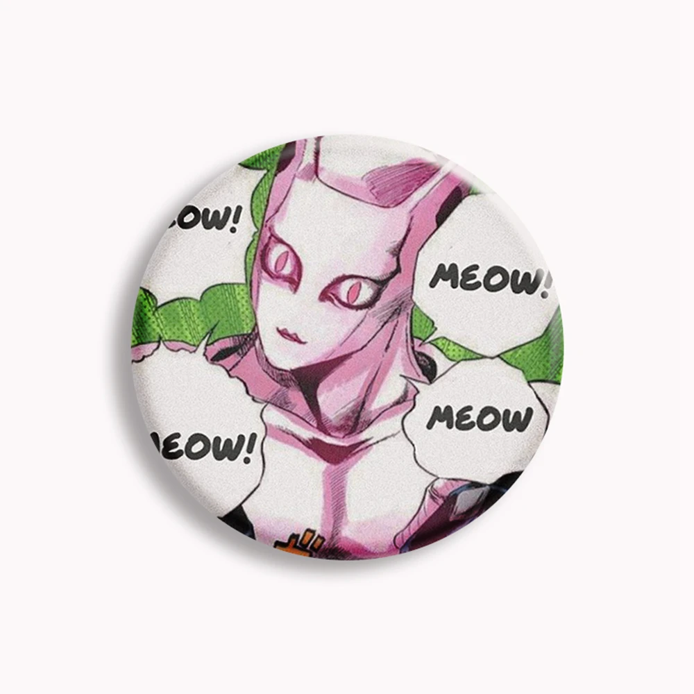 Japanese Anime JOJOS BIZARRE ADVENTURE Comic Soft Button Pin Kujo Jotaro Pierre Polnareff Cartoon Brooch Badge Bag Coat Decor