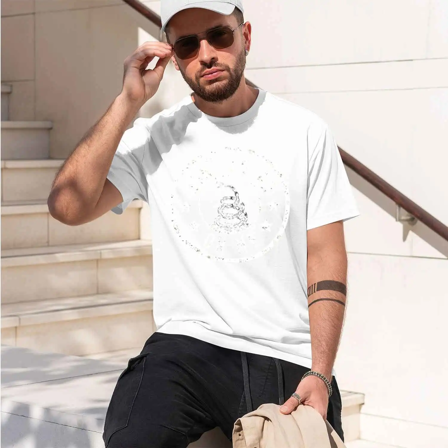 Trenz Shirt Company Patriot P n't Tread on Me Snake Patriot 2nd Amendment Men's Graph Tee 2026 New Model Short-sleeve crewneck T