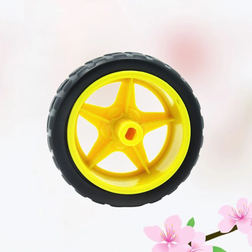 

8 Pcs Rubber Wheel Car Chassis Accessories Toy Car Tire Smart Robot Parts Easy Degrees Lock Gear Motor