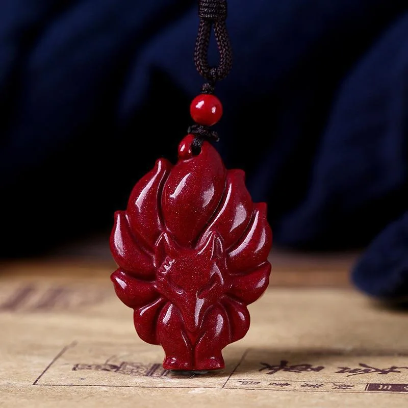 High-content purple gold nine-tailed necklace jewelry sweater chain pendant