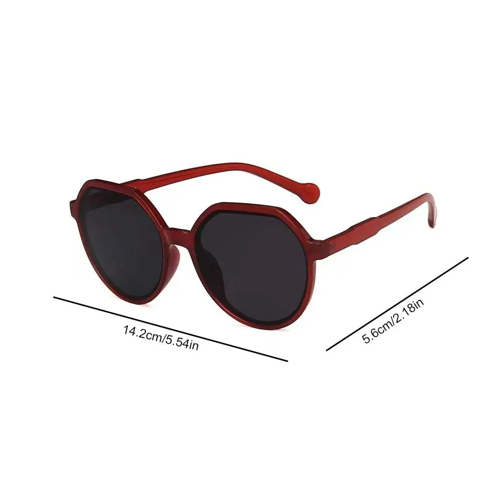 Fashion Ins Candy Color Large Frame Sunglasses Personalized Round Frame Trend Sunglasses Sunshade Anti Glare Riding Sunglasses